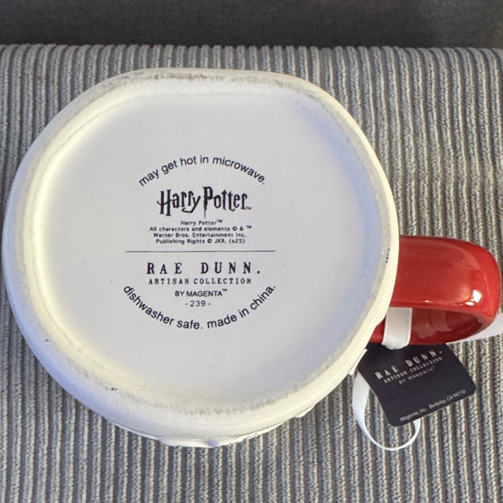 Rae Dunn White Harry Potter Mug with Red Handle - Picture 4 of 4